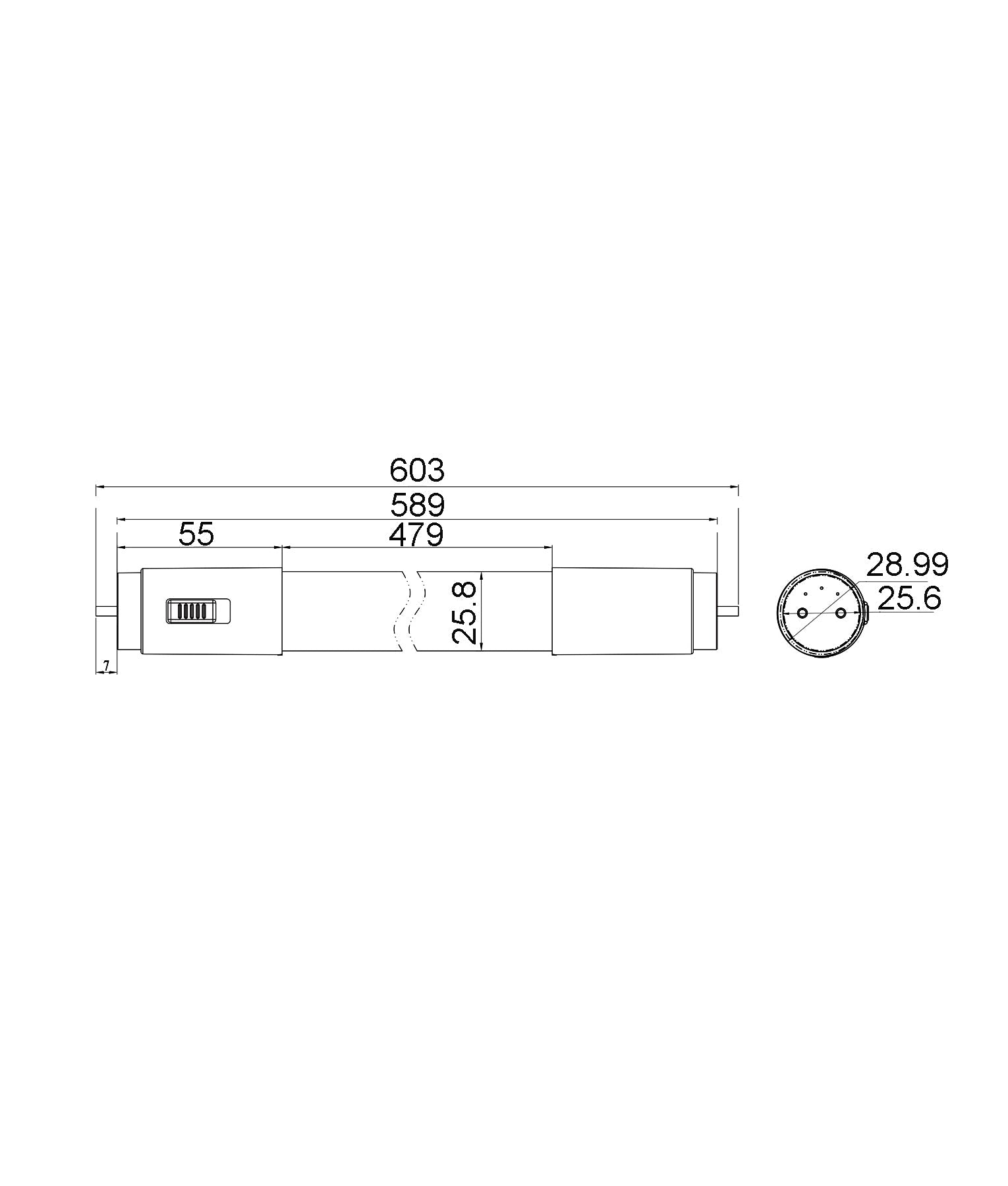 GLOBE LED T8 TUBE TRI 18W 4FT - PT8TRI1