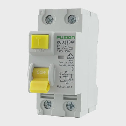 RCD 2 Pole 6kA 250V 40A 30mA - RCD2640