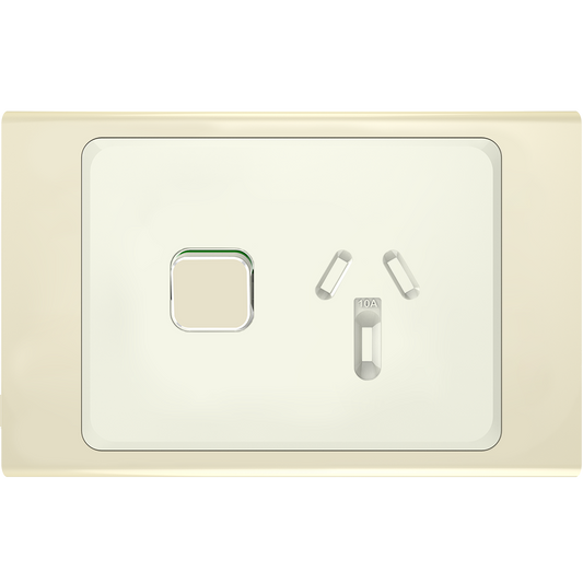Clipsal Iconic Essence Styl Single Powerpoint Skin Crowne - S3015C-CE - ARCK Electrical Wholesale Supplies