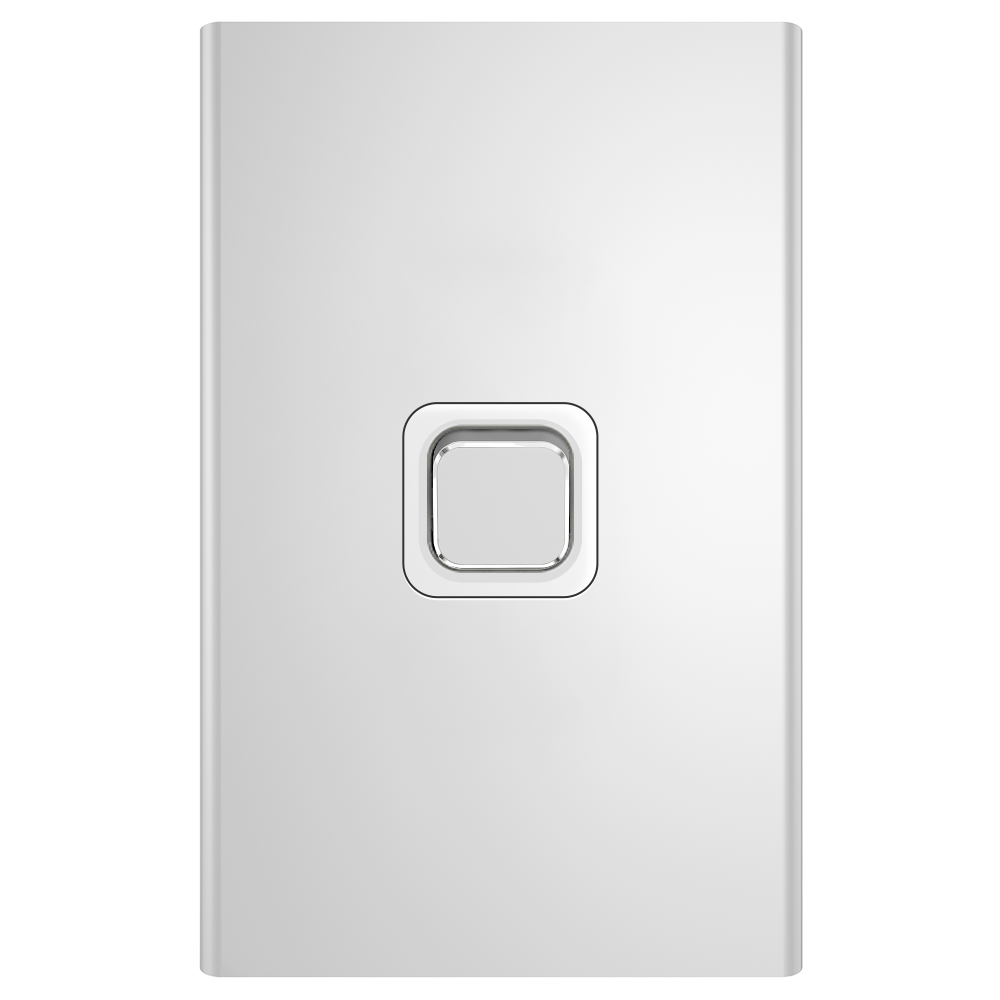 Clipsal Iconic Essence Styl 1 Gang Switch Skin Silver - S3041C-SV - ARCK Electrical Wholesale Supplies