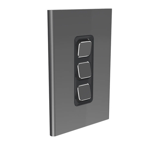 Clipsal Iconic Styl Switch Plate Skin (3 Gang) - S3043C-SH