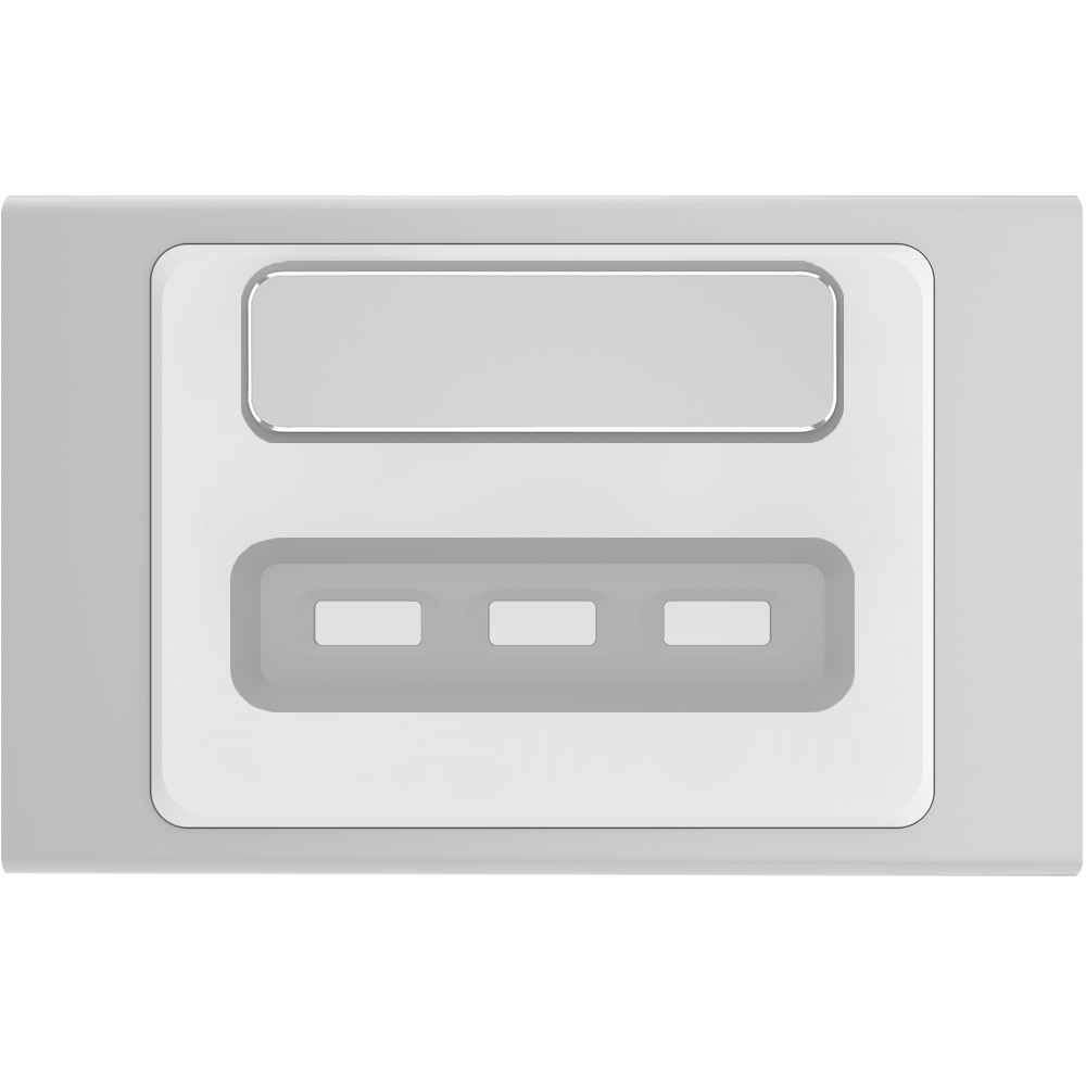 Clipsal Iconic Essence Styl 3 Gang Horizontal USB Shelf Skin Silver - S3043USBC-SV - ARCK Electrical Wholesale Supplies