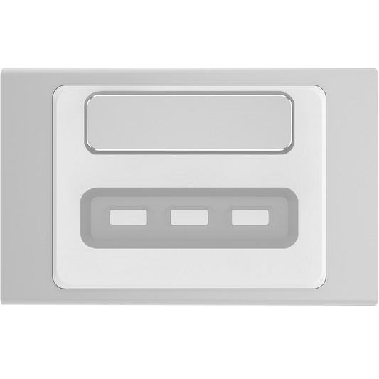 Clipsal Iconic Essence Styl 3 Gang Horizontal USB Shelf Skin Silver - S3043USBC-SV - ARCK Electrical Wholesale Supplies