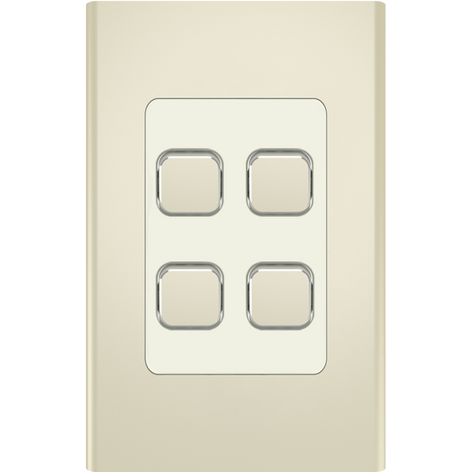 Clipsal Iconic Essence Styl 4 Gang Switch Skin Crowne - S3044C-CE - ARCK Electrical Wholesale Supplies