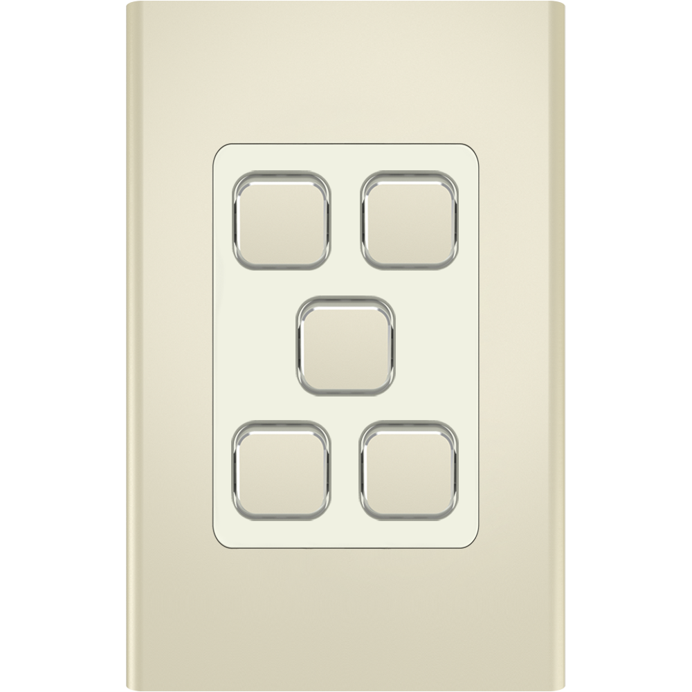 Clipsal Iconic Essence Styl 5 Gang Switch Skin Crowne - S3045C-CE - ARCK Electrical Wholesale Supplies