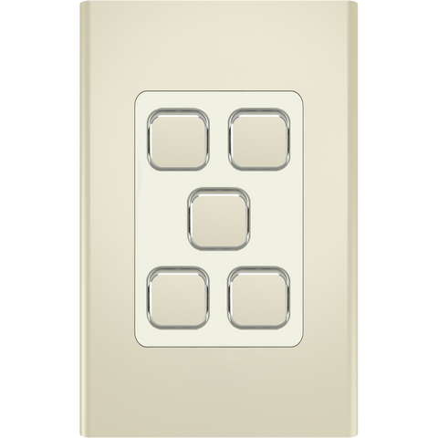 Clipsal Iconic Essence Styl 5 Gang Switch Skin Crowne - S3045C-CE - ARCK Electrical Wholesale Supplies