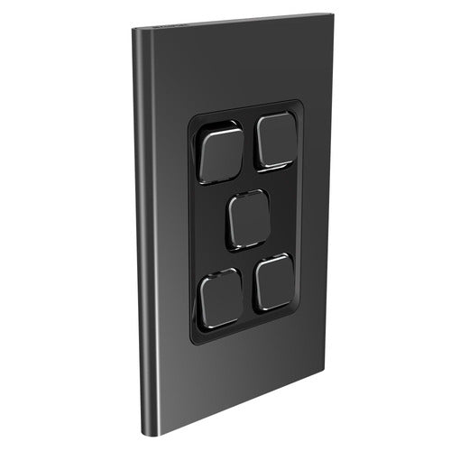 Clipsal Iconic Styl Switch Plate Skin (5 Gang) - S3045C-SH
