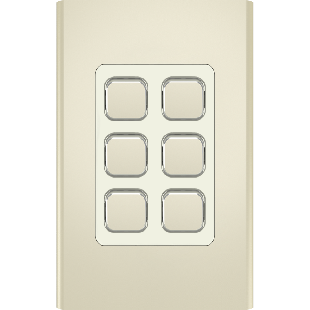 Clipsal Iconic Essence Styl 6 Gang Switch Skin Crowne - S3046C-CE - ARCK Electrical Wholesale Supplies