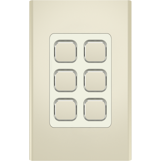 Clipsal Iconic Essence Styl 6 Gang Switch Skin Crowne - S3046C-CE - ARCK Electrical Wholesale Supplies