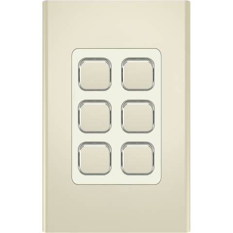 Clipsal Iconic Essence Styl 6 Gang Switch Skin Crowne - S3046C-CE - ARCK Electrical Wholesale Supplies