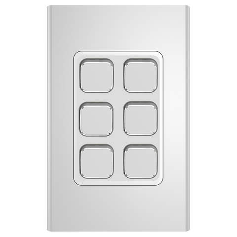 Clipsal Iconic Essence Styl 6 Gang Switch Skin Silver - S3046C-SV - ARCK Electrical Wholesale Supplies