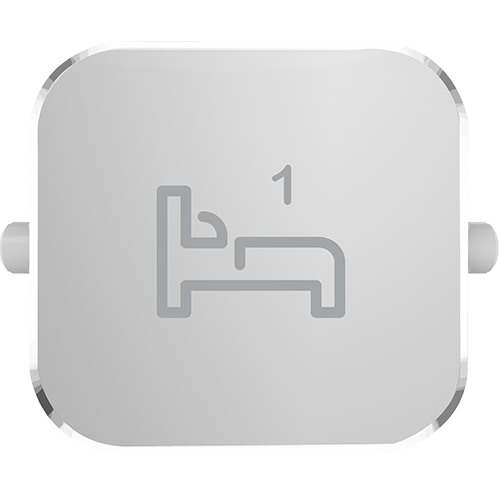 Clipsal Iconic Essence Styl Dolly Rocker Bed 1 Silver - S40BD1R-SV - ARCK Electrical Wholesale Supplies