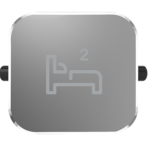 Clipsal Iconic Essence Styl Dolly Rocker Bed 2 Silver Shadow - S40BD2R-SH - ARCK Electrical Wholesale Supplies
