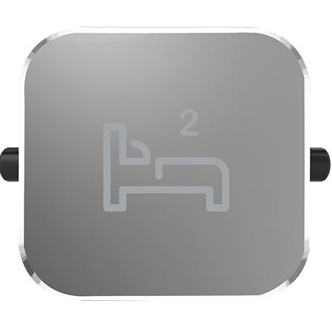 Clipsal Iconic Essence Styl Dolly Rocker Bed 2 Silver Shadow - S40BD2R-SH - ARCK Electrical Wholesale Supplies