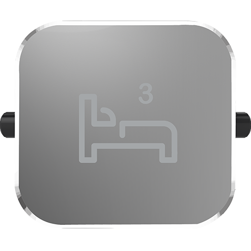 Clipsal Iconic Essence Styl Dolly Rocker Bed 3 Silver Shadow - S40BD3R-SH - ARCK Electrical Wholesale Supplies