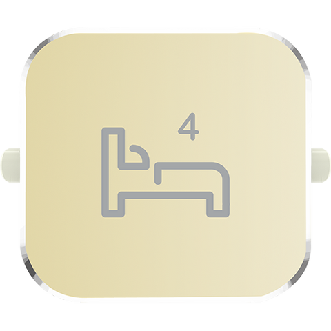 Clipsal Iconic Essence Styl Dolly Rocker Bed 4 Crowne - S40BD4R-CE - ARCK Electrical Wholesale Supplies