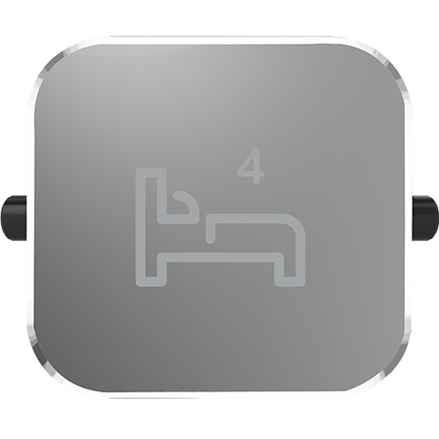 Clipsal Iconic Essence Styl Dolly Rocker Bed 4 Silver Shadow - S40BD4R-SH - ARCK Electrical Wholesale Supplies