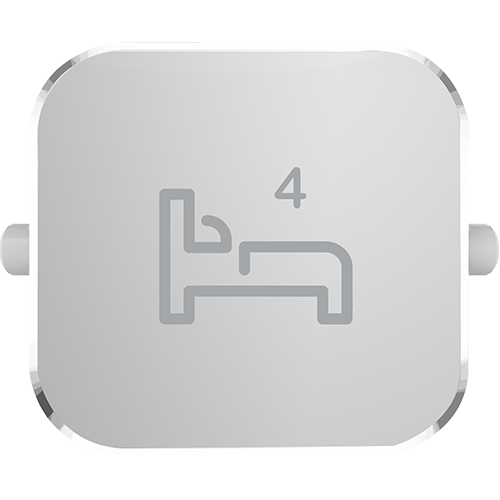 Clipsal Iconic Essence Styl Dolly Rocker Bed 4 Silver - S40BD4R-SV - ARCK Electrical Wholesale Supplies