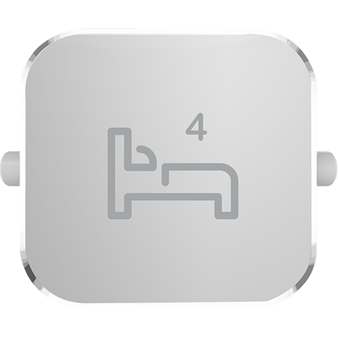Clipsal Iconic Essence Styl Dolly Rocker Bed 4 Silver - S40BD4R-SV - ARCK Electrical Wholesale Supplies