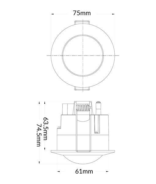 Infrared Motion Sensor White 360D Recessed - SENS003