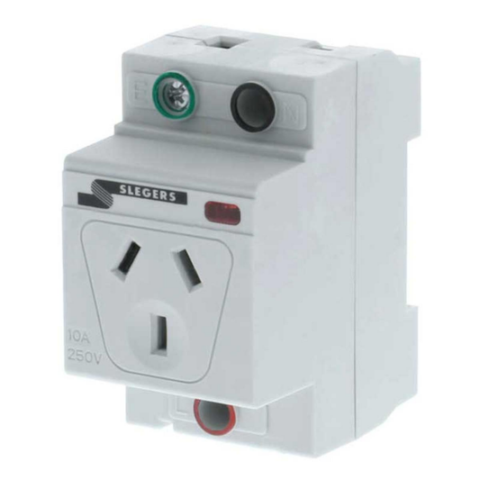 Din Rail GPO 10A 3 pin - SGPODIN10A