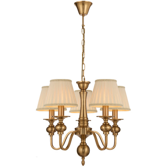 SIEDEL 5 LIGHT PENDANT W/SHADE - PE05SH-CP