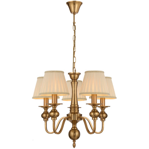SIEDEL 5 LIGHT PENDANT W/SHADE - PE05SH-CP
