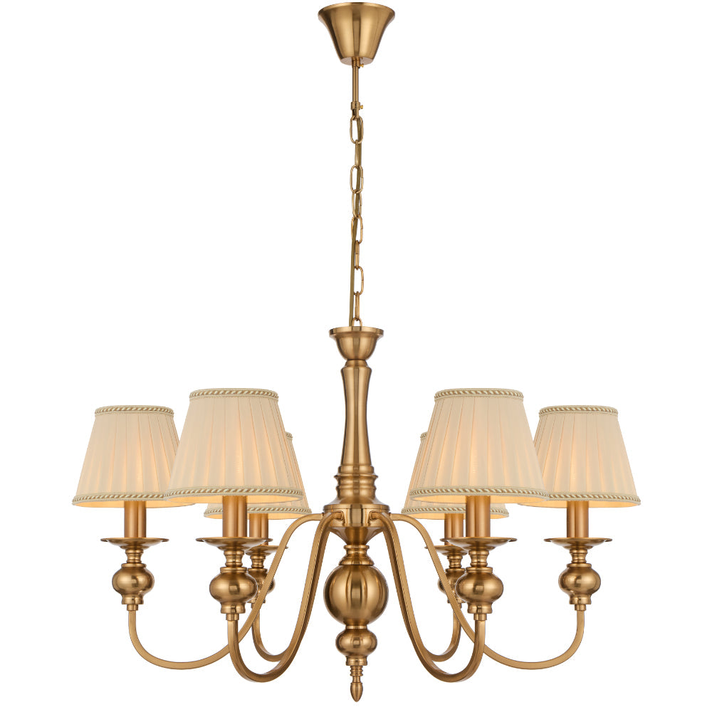 SIEDEL 6 LIGHT PENDANT W/SHADE - PE06SH-CP