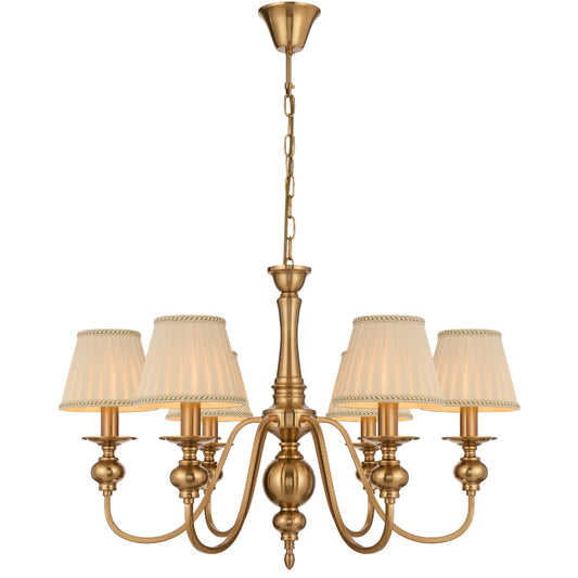 SIEDEL 6 LIGHT PENDANT W/SHADE - PE06SH-CP