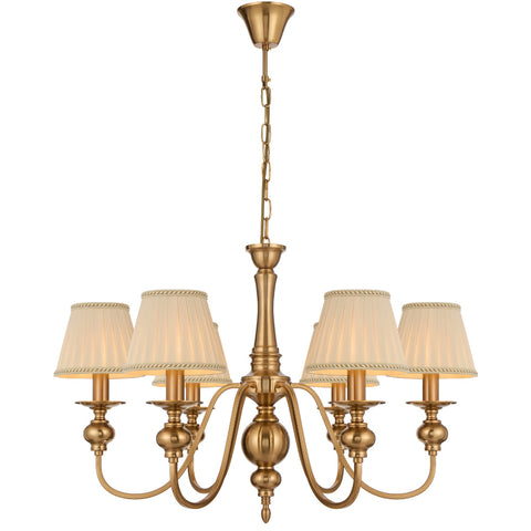 SIEDEL 6 LIGHT PENDANT W/SHADE - PE06SH-CP