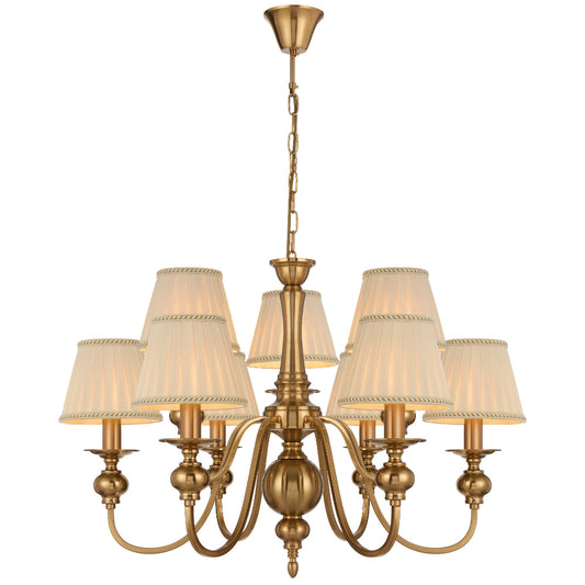 SIEDEL 9 LIGHT PENDANT W/SHADE - PE09SH-CP