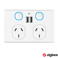 SMART DOUBLE POWER POINT WITH USB ZIGBEE - SPPUSB02G