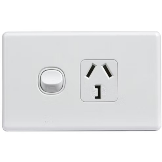 Tesla Single GPO 32Amp White - TESGPO132