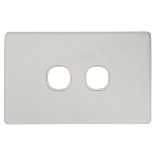 Tesla 2 Gang Switch - Grid Pla - TESNSW2PL