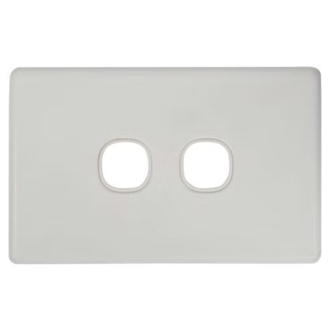 Tesla 2 Gang Switch - Grid Pla - TESNSW2PL