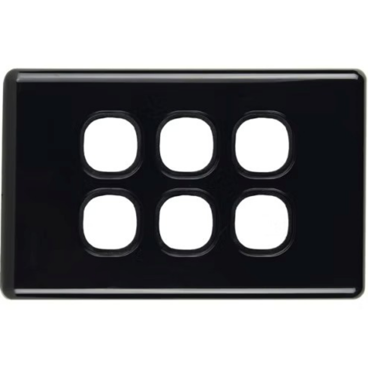Tesla 6 Gang Switch - Grid Pla - TESNSW6PL
