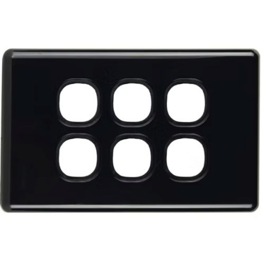 Tesla 6 Gang Switch - Grid Pla - TESNSW6PL