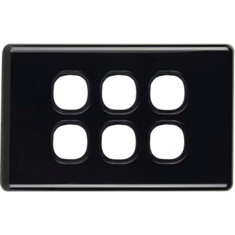 Tesla 6 Gang Switch - Grid Pla - TESNSW6PL