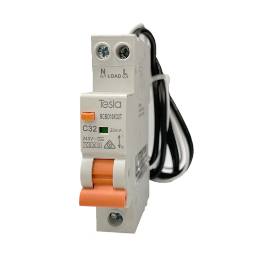RCD/MCB 1P10 kA 32 Amp Orange - TESRCBO10K32TA
