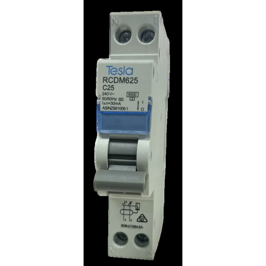 Tesla 1 Pole 25 Amp 6 kA 30 mA - TESRCDM625A