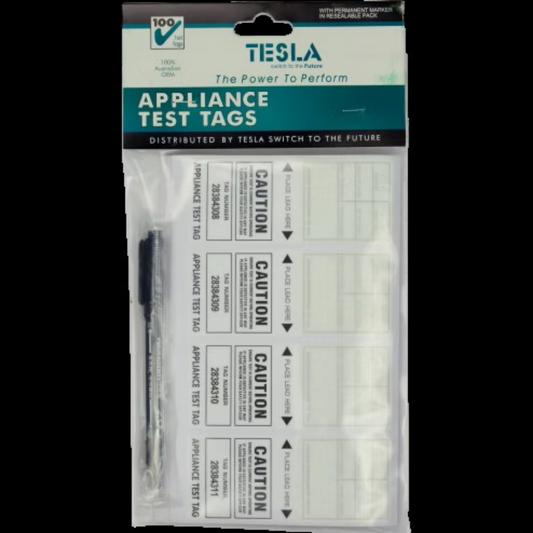 Appliance Test tags White - TESTTAGWHITE