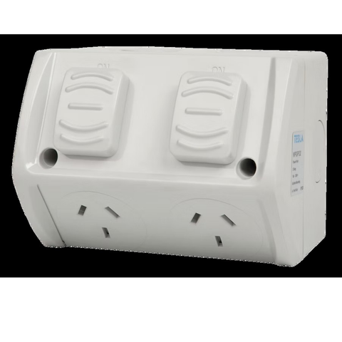 Tesla 10 Amp Double Switched W - TESWPGPO2N