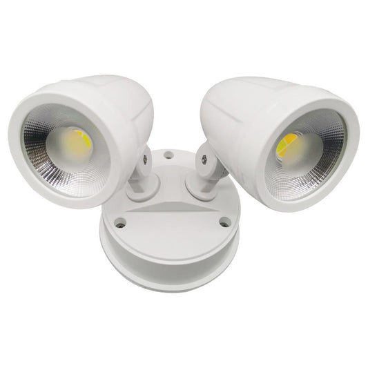 Tradelike Vaccus Exterior Twin Spotlight White - TLVA3026W - ARCK Electrical Wholesale Supplies