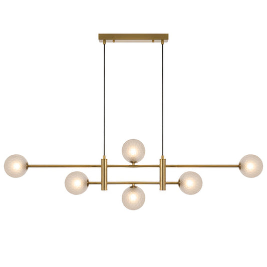 TYSON 6 LIGHT PENDANT ANTIQUE GOLD - PE06-AGFRT
