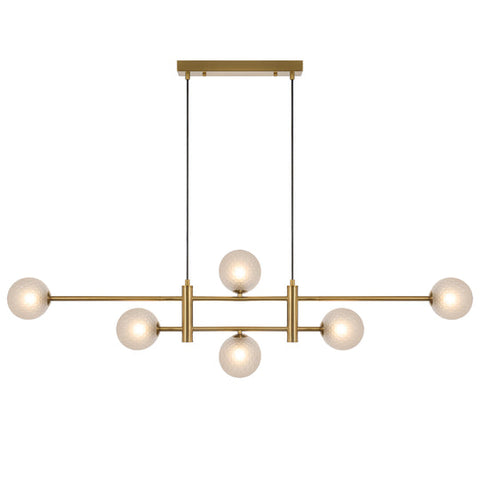TYSON 6 LIGHT PENDANT ANTIQUE GOLD - PE06-AGFRT