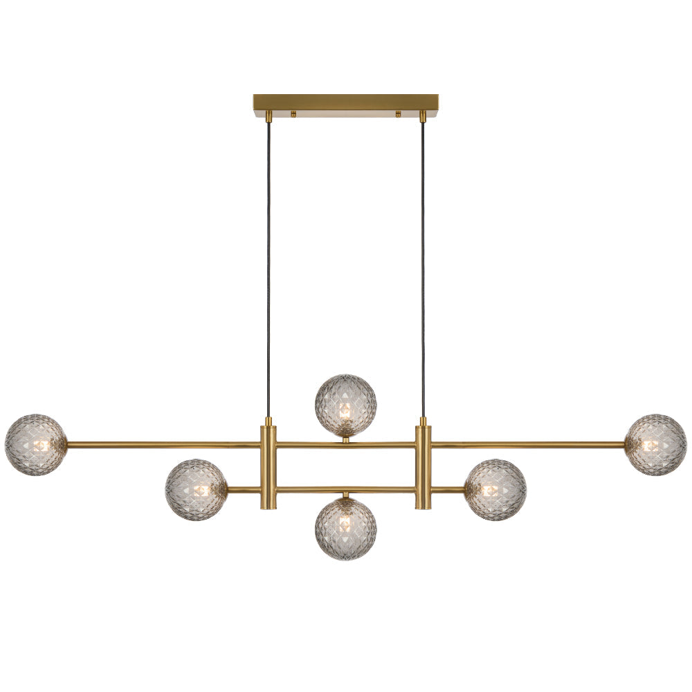 TYSON 6 LIGHT PENDANT ANTIQUE GOLD - PE06-AGSMT