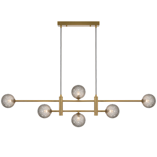 TYSON 6 LIGHT PENDANT ANTIQUE GOLD - PE06-AGSMT
