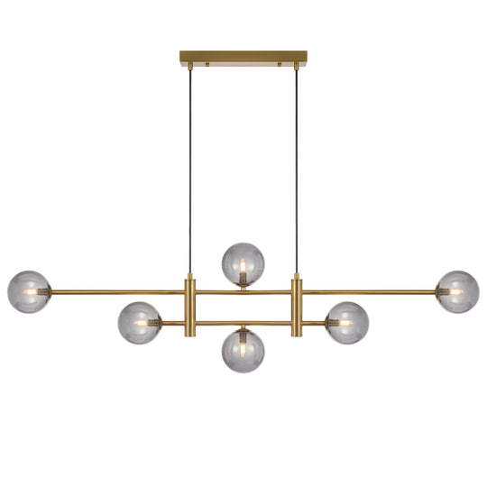 TYSON 6 LIGHT PENDANT ANTIQUE GOLD - PE06-AGSM