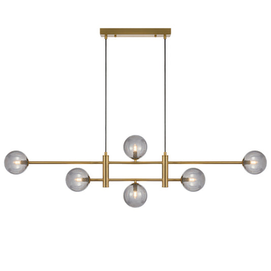 TYSON 6 LIGHT PENDANT ANTIQUE GOLD - PE06-AGSM