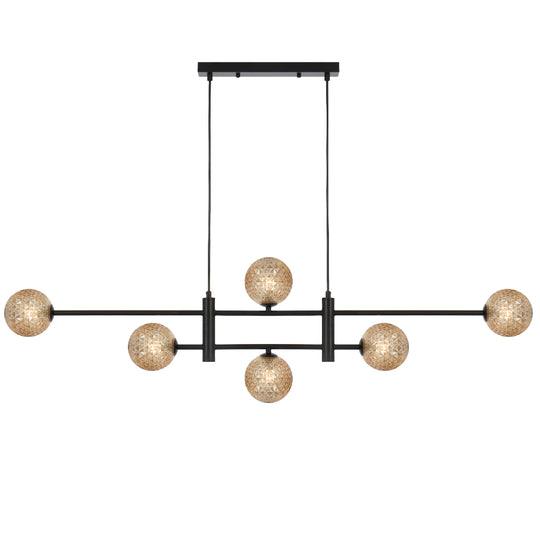 TYSON 6 LIGHT PENDANT BLACK - TYSON PE06-BKAMT